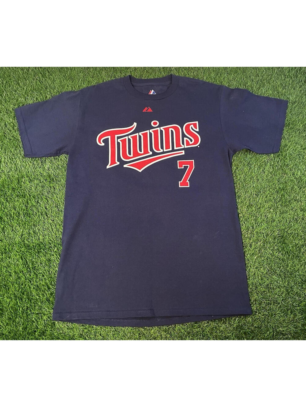 Minnesota Twins Joe Mauer #7 Jersey Style T-Shirt Mens Size Medium